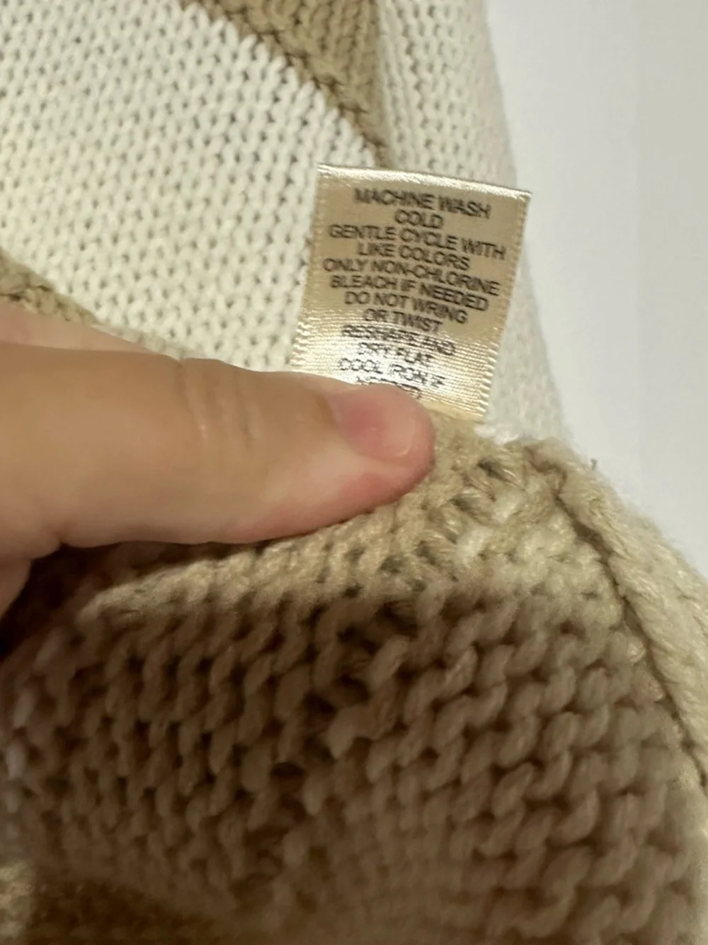 Sincerely Jules Cozy Striped V-Neck Sweater in Cream and Tan
